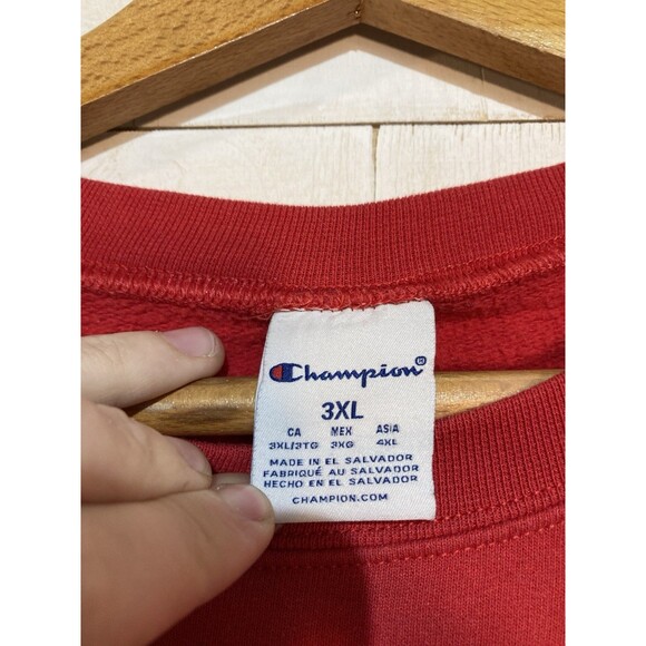 Champion Georgia Bulldogs Crewneck Sweatshirt Men’s 3XL Red Fleece Lined UGA - Picture 3 of 5